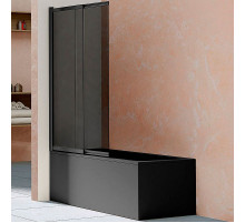 Шторка на ванну Vincea VSB 100х145 VSB-1E100CGB профиль Черный матовый стекло тонированное