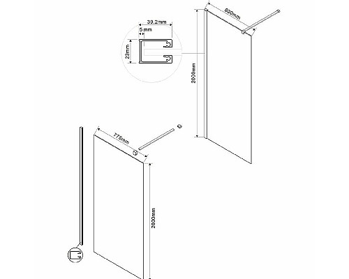 Santeh-Crystal.ru: Душевая перегородка Vincea Walk-In 80 VSW-1H800MRGM профиль Вороненая сталь стекло зеркальное Заказать Душевая перегородка Vincea Walk-In 80 VSW-1H800MRGM профиль Вороненая сталь стекло зеркальное в магазине сантехники Santeh-Crystal.ru
