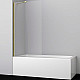 Заказать Шторка на ванну WasserKRAFT Aisch 80 55P01-80 профиль Матовое золото стекло прозрачное в магазине сантехники Santeh-Crystal.ru