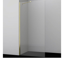 Душевая перегородка WasserKRAFT Aisch 100 55W44 профиль Матовое золото стекло прозрачное
