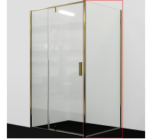 Душевая стенка WasserKRAFT Aisch 100 55P10-RP100 профиль Золото матовое стекло прозрачное