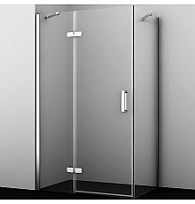 Душевой уголок WasserKRAFT Aller 120х100 L 10H10LWHITE профиль Хром стекло прозрачное