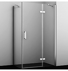Душевой уголок WasserKRAFT Aller 120х100 R 10H10RWHITE профиль Хром стекло прозрачное