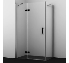 Душевой уголок WasserKRAFT Aller 120х80 L 10H06LBLACK профиль Хром стекло прозрачное