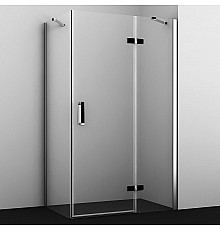Душевой уголок WasserKRAFT Aller 120х80 R 10H06RBLACK профиль Хром стекло прозрачное
