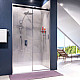 Заказать Душевая дверь WasserKRAFT Alme 130 15R30 профиль Хром стекло прозрачное в магазине сантехники Santeh-Crystal.ru