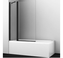 Шторка на ванну WasserKRAFT Berkel 110 48P02-110B профиль Черный стекло прозрачное