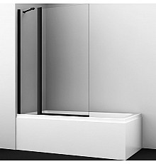 Шторка на ванну WasserKRAFT Berkel 110 48P02-110B профиль Черный стекло прозрачное