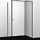 Купить Душевой уголок WasserKRAFT Dill 110x80 61S14 профиль Черный матовый стекло прозрачное в магазине сантехники Santeh-Crystal.ru