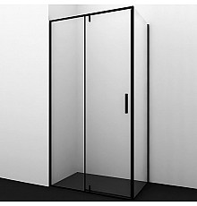Душевой уголок WasserKRAFT Elbe 100x100 74P19 профиль Черный матовый стекло прозрачное