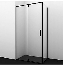 Душевой уголок WasserKRAFT Elbe 90х90 74P03 профиль Черный матовый стекло прозрачное