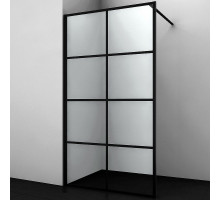 Душевая перегородка WasserKRAFT Glan 100 66W44 профиль Черный матовый стекло прозрачное