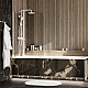 Купить Шторка на ванну WasserKRAFT Leine 110 35P02-110W профиль Белый матовый стекло прозрачное в магазине сантехники Santeh-Crystal.ru
