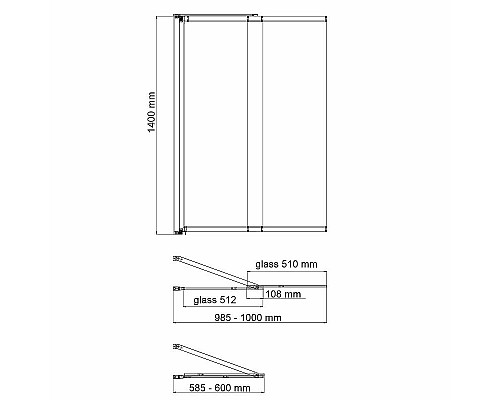 Купить Шторка на ванну WasserKRAFT Main 100 41S02-100 Fixed профиль Хром стекло прозрачное в магазине сантехники Santeh-Crystal.ru