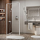 Приобрести Душевой уголок WasserKRAFT Neime 90x100 19P18 профиль Белый матовый стекло прозрачное в магазине сантехники Santeh-Crystal.ru