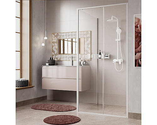 Заказать Душевой уголок WasserKRAFT Rhin 100x100 44S19 профиль Белый стекло прозрачное в магазине сантехники Santeh-Crystal.ru