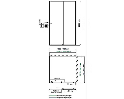 Заказать Душевой уголок WasserKRAFT Rhin 110x100 44S16 профиль Белый стекло прозрачное в магазине сантехники Santeh-Crystal.ru