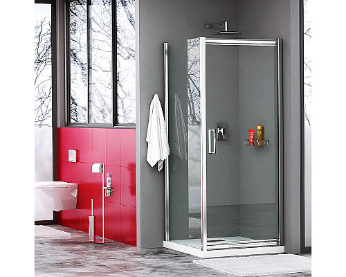 Купить Душевой уголок WasserKRAFT Salm 80x100 27I29 профиль Хром стекло прозрачное в магазине сантехники Santeh-Crystal.ru