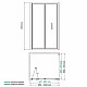Купить Душевой уголок WasserKRAFT Weser 100x90 78F22 профиль Хром стекло прозрачное в магазине сантехники Santeh-Crystal.ru