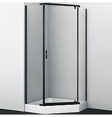 Душевой уголок WasserKRAFT Wiese 90x90 84P11 профиль Черный матовый стекло прозрачное