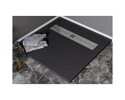 Заказать Душевой поддон из искусственного камня Aquanet Delight 90x90 258896 Черный в магазине сантехники Santeh-Crystal.ru