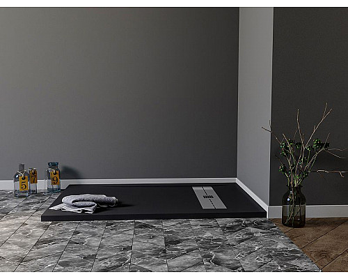 Купить Душевой поддон из искусственного камня Aquanet Delight 160x90 258901 Черный в магазине сантехники Santeh-Crystal.ru