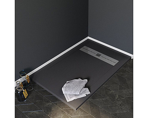 Заказать Душевой поддон из искусственного камня Aquanet Delight 120x90 260112 Черный в магазине сантехники Santeh-Crystal.ru
