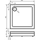 Купить Акриловый поддон для душа Bas Форум 90х90 ПН00050 Белый в магазине сантехники Santeh-Crystal.ru
