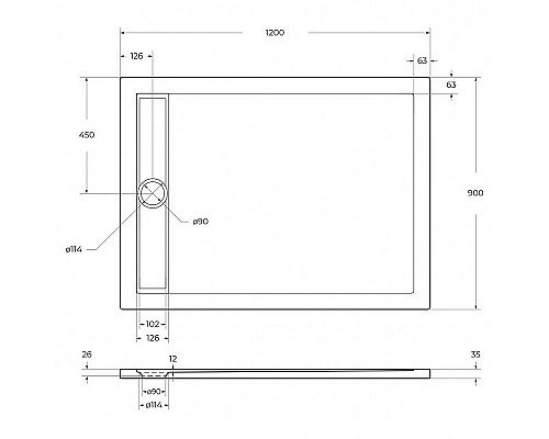 Акриловый поддон для душа BelBagno Due 120x90 TRAY-BB-DUE-AH-120/90-4-W0 Белый Акриловый поддон для душа BelBagno Due 120x90 TRAY-BB-DUE-AH-120/90-4-W0 Белый