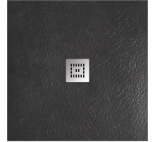 Душевой поддон из искусственного камня BelBagno Uno 90x90 TRAY-MR-UNO-A-90-35-NERO-CR Черный матовый
