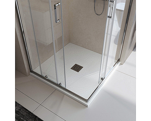 Душевой поддон из искусственного камня BelBagno Uno 90x90 TRAY-MR-UNO-A-90-35-W-CR Белый