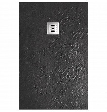 Душевой поддон из искусственного камня BelBagno Uno 120x80 TRAY-MR-UNO-AH-120/80-35-NERO-CR Черный матовый