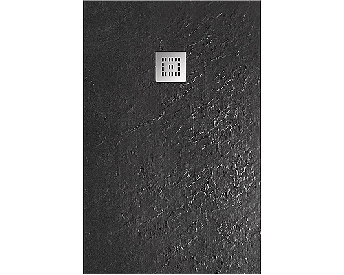 Душевой поддон из искусственного камня BelBagno Uno 120x80 TRAY-MR-UNO-AH-120/80-35-NERO-CR Черный матовый