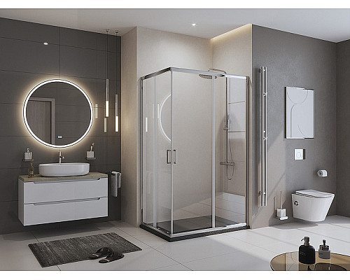 Душевой поддон из искусственного камня BelBagno Uno 120x90 TRAY-MR-UNO-AH-120/90-35-NERO-CR Черный матовый