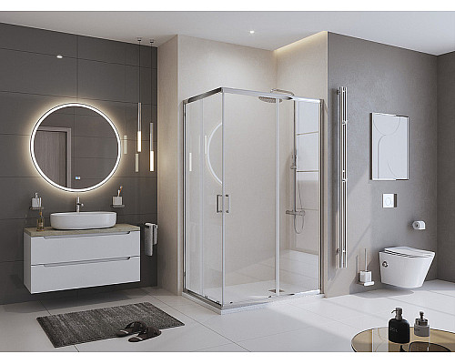 Душевой поддон из искусственного камня BelBagno Uno 170x70 TRAY-MR-UNO-AH-170/70-35-W-CR Белый