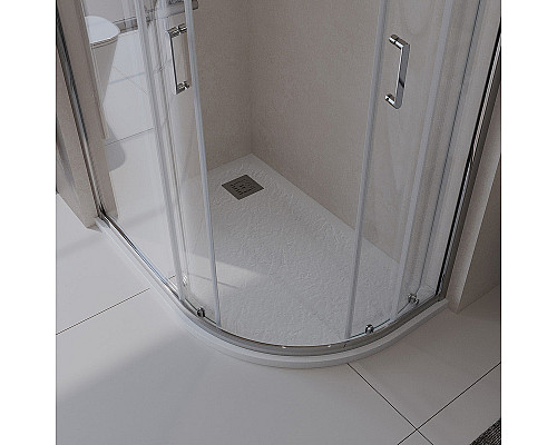 Душевой поддон из искусственного камня BelBagno Uno 120x80 L TRAY-MR-UNO-RH-120/80-550-35-W-L-CR Белый