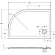 Душевой поддон из искусственного камня BelBagno Uno 120x80 L TRAY-MR-UNO-RH-120/80-550-35-W-L-CR Белый
