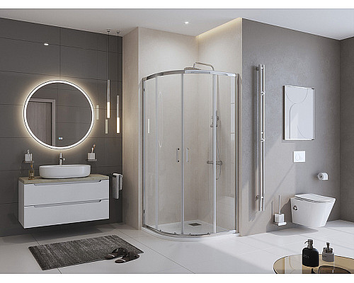 Душевой поддон из искусственного камня BelBagno Uno 90x90 TRAY-MR-UNO-R-90-550-35-W-CR Белый