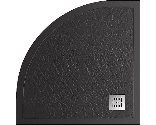Душевой поддон из искусственного камня BelBagno Uno 90x90 TRAY-MR-UNO-R-90-550-35-NERO-CR Черный матовый