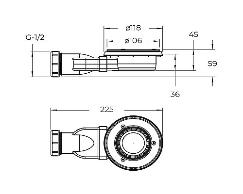 Душевой поддон из искусственного камня BelBagno Uno 90x90 TRAY-MR-UNO-R-90-550-35-NERO-CR Черный матовый