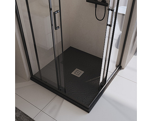 Душевой поддон из искусственного камня BelBagno Uno 90x90 TRAY-MR-UNO-A-90-35-NERO Черный