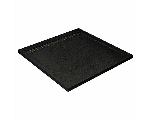 Купить Душевой поддон из искусственного камня Cezares Tray AS 90x90 TRAY-AS-A-90-30-NERO Черный матовый в магазине сантехники Santeh-Crystal.ru
