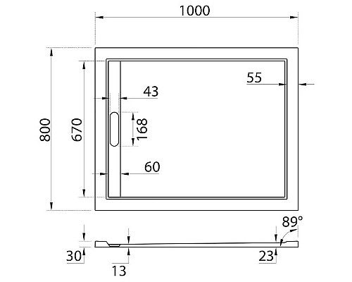 Santeh-Crystal.ru: Душевой поддон из искусственного камня Cezares Tray AS 100x80 TRAY-AS-AH-100/80-30-W Белый Купить Душевой поддон из искусственного камня Cezares Tray AS 100x80 TRAY-AS-AH-100/80-30-W Белый в магазине сантехники Santeh-Crystal.ru