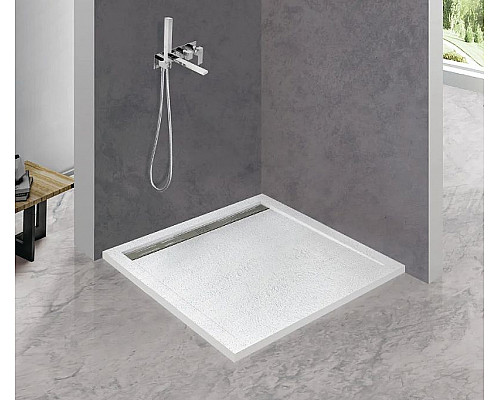 Купить Душевой поддон из искусственного камня Cezares Tray AS 90х80 TRAY-AS-AH-90/80-30-W Белый в магазине сантехники Santeh-Crystal.ru