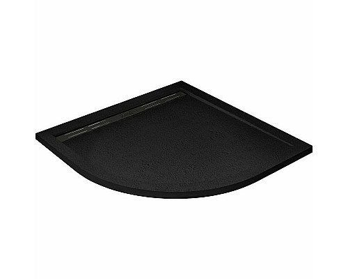 Купить Душевой поддон из искусственного камня Cezares Tray AS 90х90 TRAY-AS-R-90-30-NERO Черный матовый в магазине сантехники Santeh-Crystal.ru