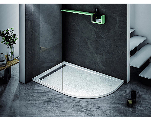 Душевой поддон из искусственного камня Cezares Tray AS 100x80 L TRAY-AS-RH-100/80-30-W-L Белый