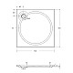 Душевой поддон из искусственного камня Cezares Tray S 90x90 TRAY-S-A-90-56-W Белый
