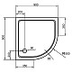 Заказать Душевой поддон из стеклокомпозита Cezares Tray SMC 90x90 Tray-M-R-90-550-35-W Белый в магазине сантехники Santeh-Crystal.ru