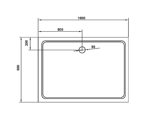 Купить Душевой поддон из стеклокомпозита Cezares Tray SMC 160x90 TRAY-M-AH-160/90-35-W Белый в магазине сантехники Santeh-Crystal.ru