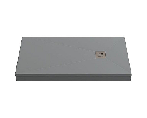 Приобрести Душевой поддон из искусственного камня Creto Ares 100x90 1-0008 Серый в магазине сантехники Santeh-Crystal.ru